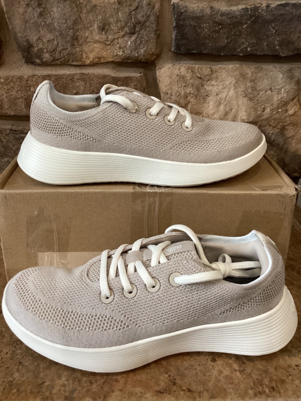 Allbirds Tree Runner Go Mens 8.5 Stony Cream Rugged Beige Running Shoes New